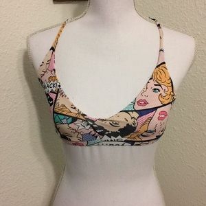 Yogabela 1950’s print yoga bralette